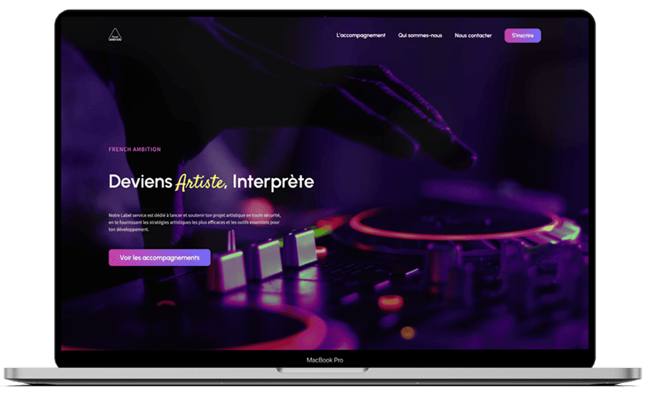 Aperçu d'un site web sur mesure conçu par Fustel Atelier